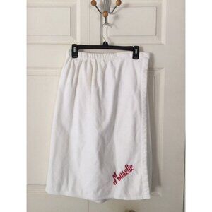 Musette Personalized  Hotel & Spa Cotton Terry White Women' Spa and Shower Towel